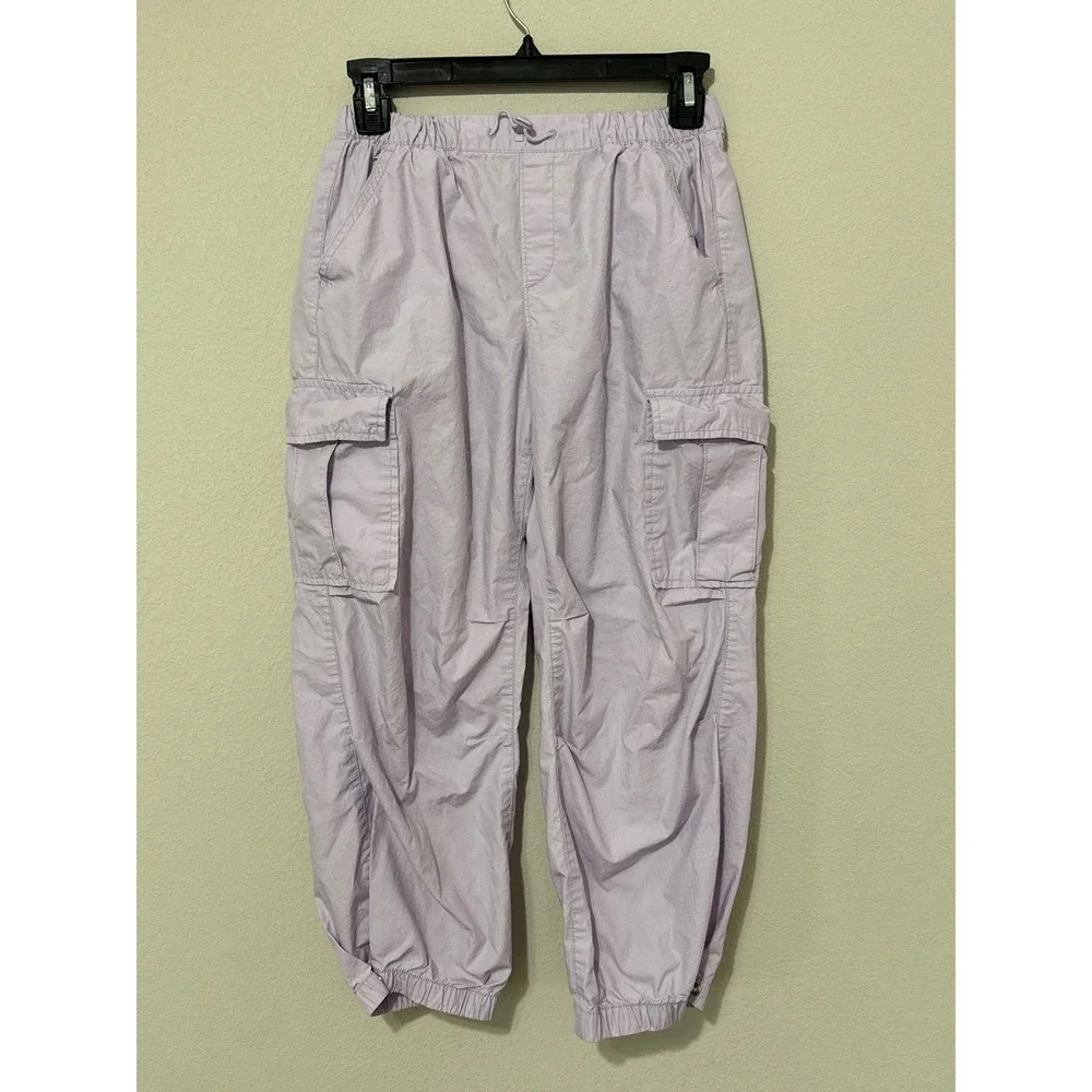 Gap Girls Lilac/Light Purple‎ Lightweight Cargo Baggy Pants Joggers Large/10